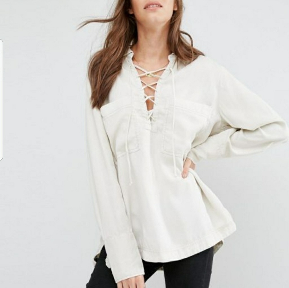 Free People | Under Your Spell Lace Up Top